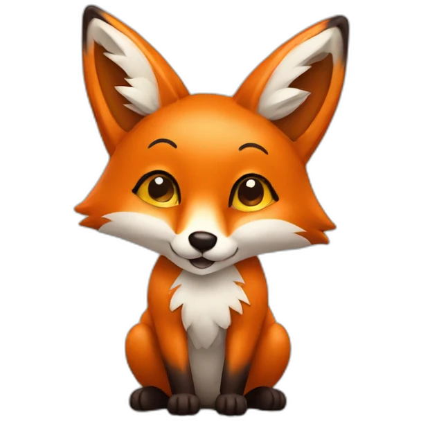 Fox making a heart with its hands emoji