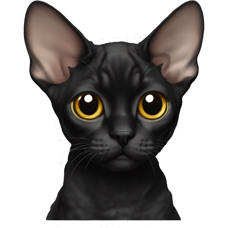 Black Devon Rex laying emoji