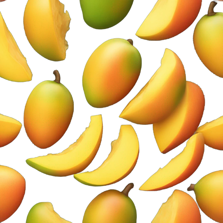 Juicy Mango cut in half  emoji