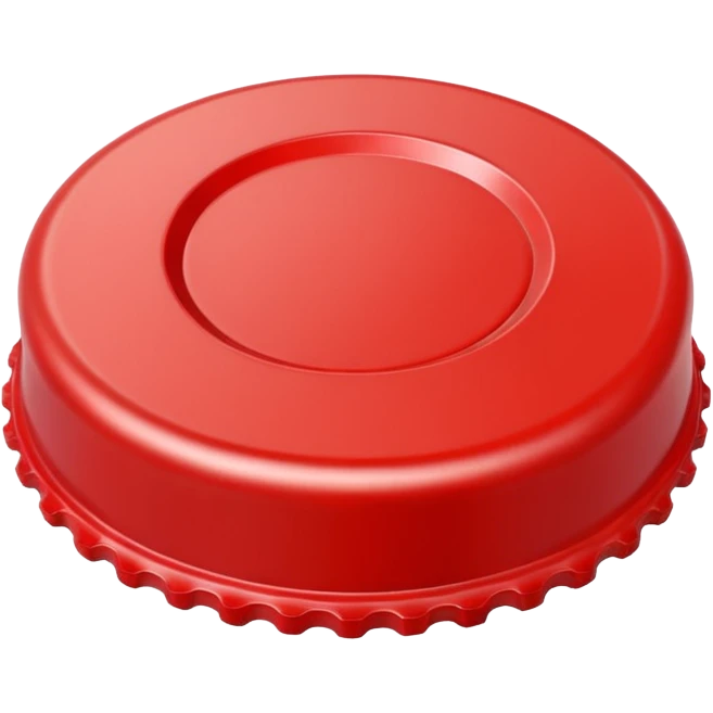 red bottle cap emoji style icon with slight 3D effect emoji