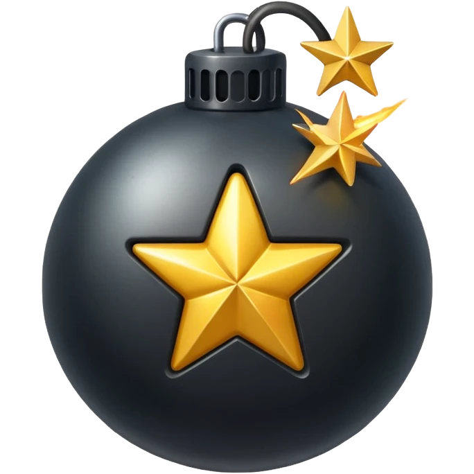 bomb with a star emoji