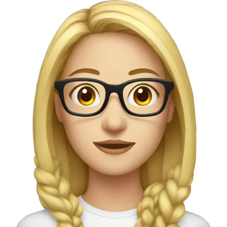 White woman glasses emoji