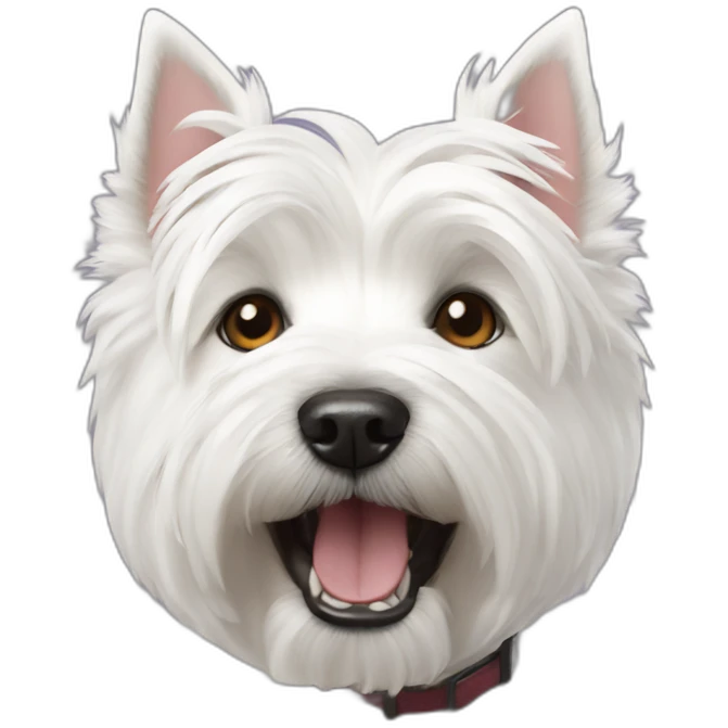 West Highland white terrier HAPPY emoji