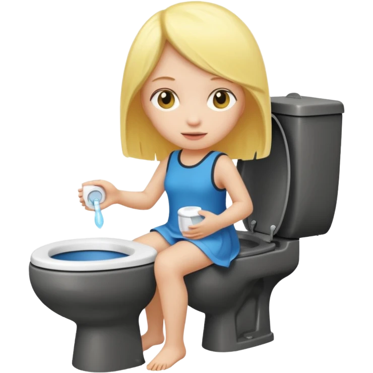 Yellow haired girl skibidy  toilet emoji