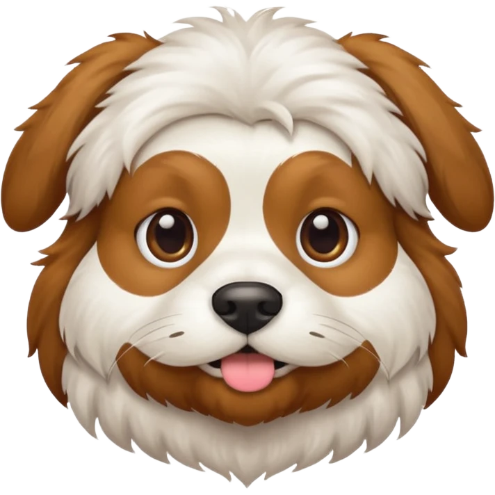dog with mustached emoji