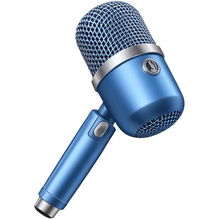 blue microphone no details emoji