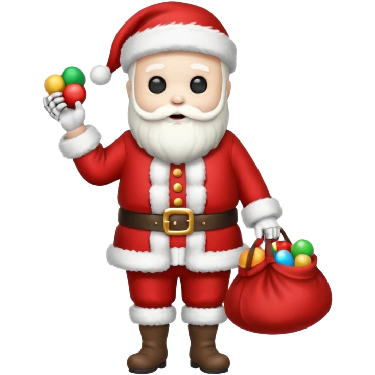 Skeleton death dressed as santa emoji