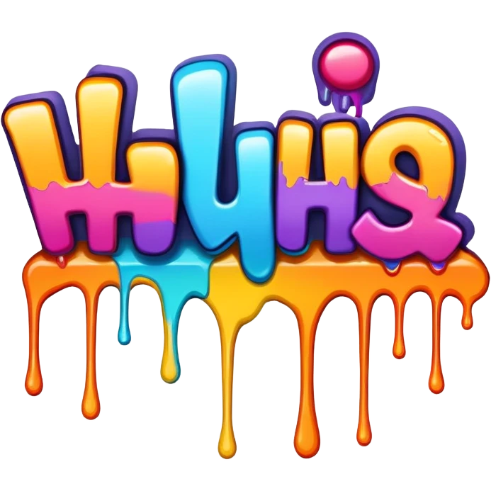 Graffiti the word Huh emoji