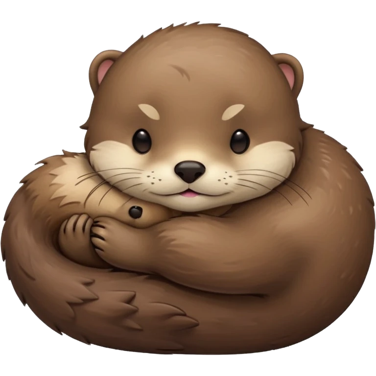 kawaii otter sleeping emoji