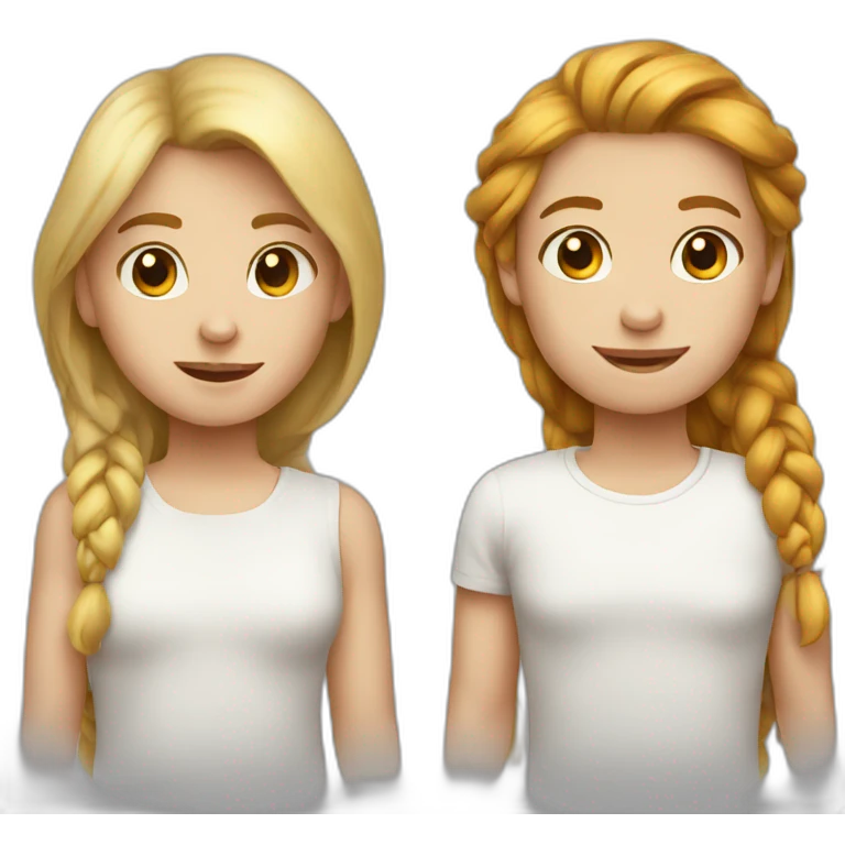 two brothers white and a sister white emoji