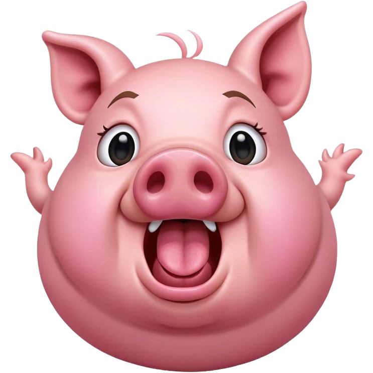 pig shouting “noooo” emoji