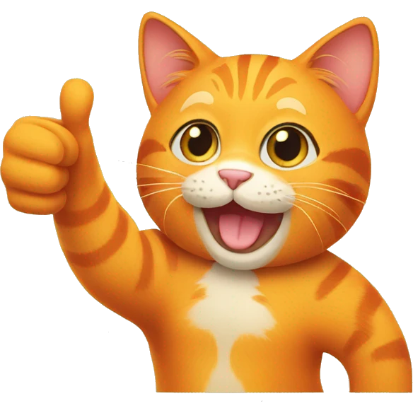 Orange cat thumbs up emoji