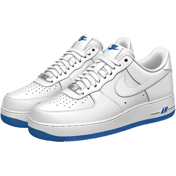 Classic white Nike Air Force 1 low top sneaker with air cushioning emoji