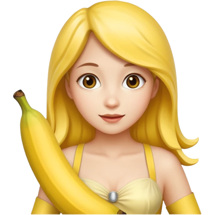 Girl in banana costume  emoji