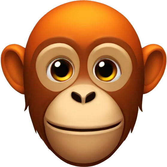 monkey as a orange emoji