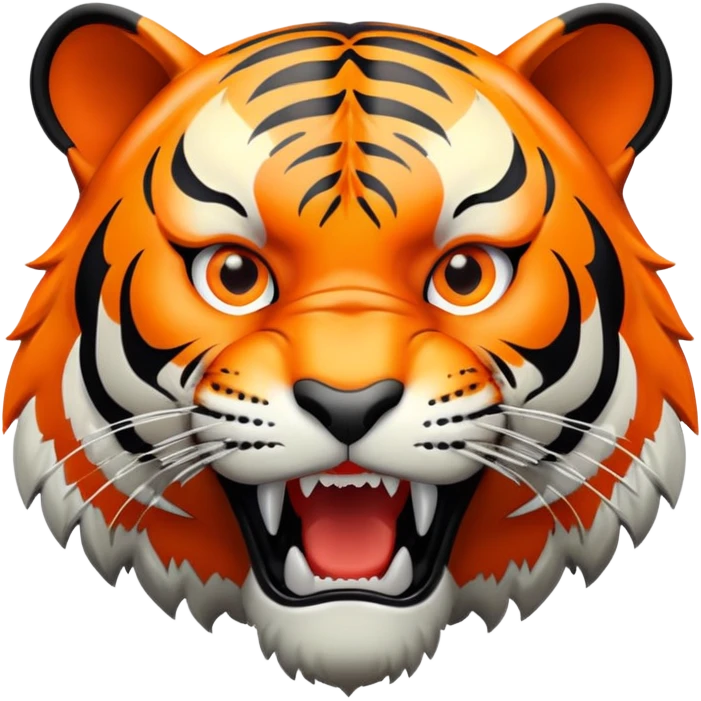 tiger opens his mouth Fiercely emoji