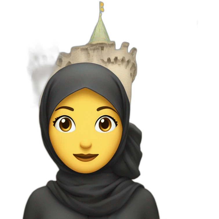 rapunsel with hijab in the remy tower in wijgmaal emoji