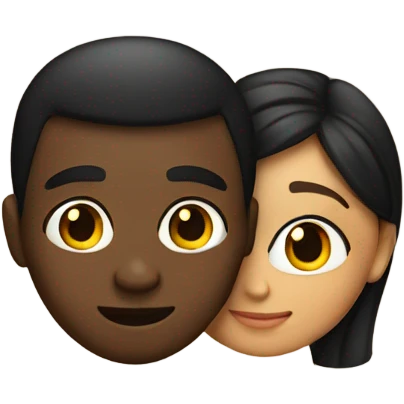 Black boy and mexican girl couple emoji