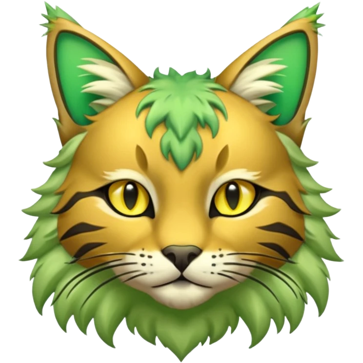 Green and Yellow Electrike-Sprigatito-Bobcat-Amaura-Aurorus-Shiny-glorp-cat-fusion  emoji