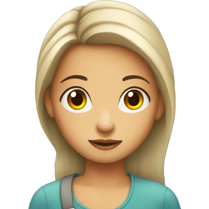 A girl side eyeing  emoji
