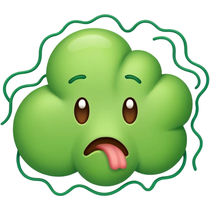stinky green lines, simple apple style emoji emoji