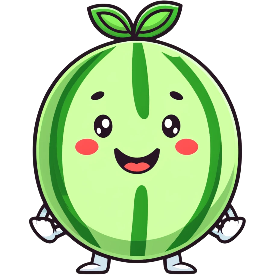 cute cartoon watermelon character emoji