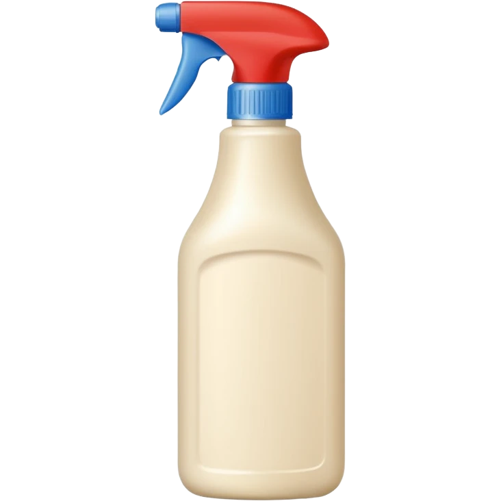 surface cleaner bottle, cream colored, white cap, without spray emoji