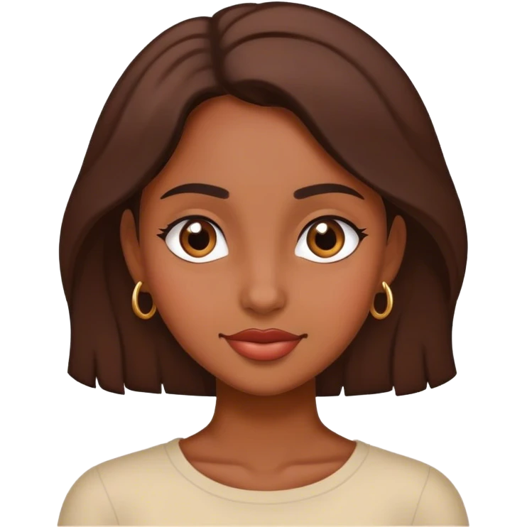 Chica morena enamorada  emoji