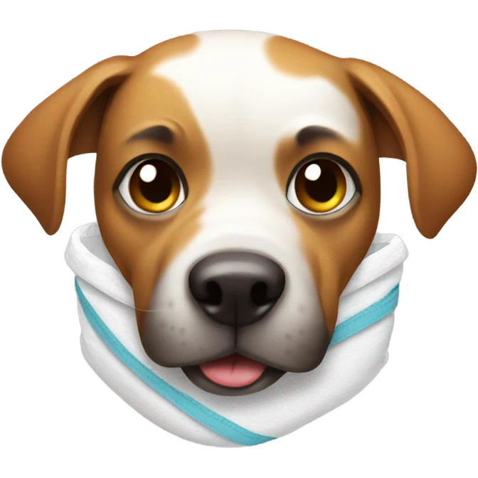Dog wearing diaper emoji