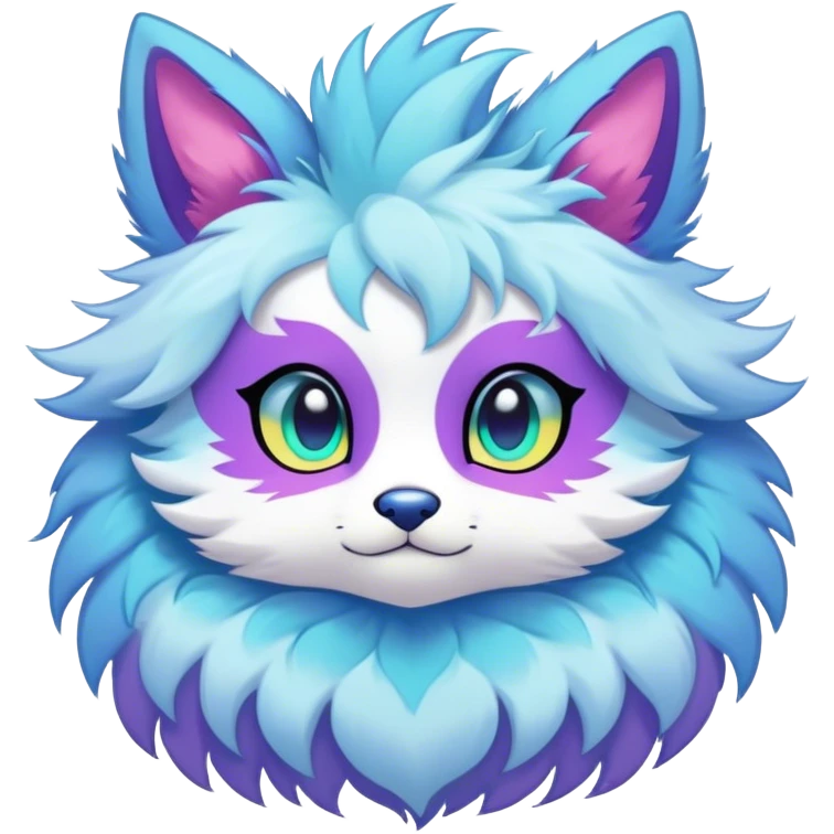 Kawaii bright fantasy ethereal anthro fursona Fakemon emoji