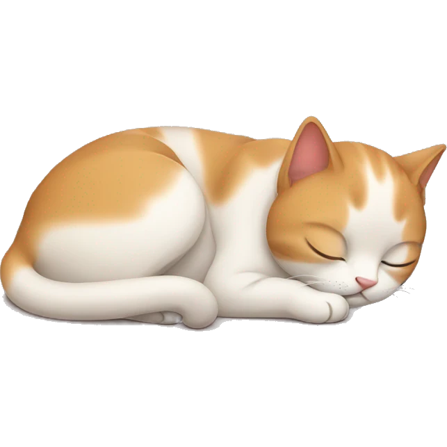 Cute cat sleeping emoji