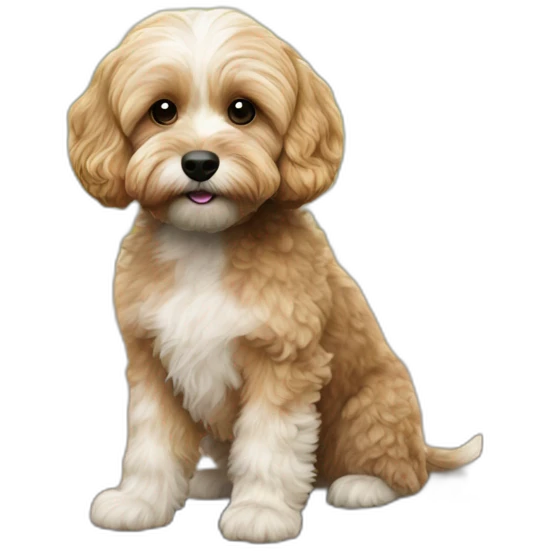 Cavapoo in the forest emoji