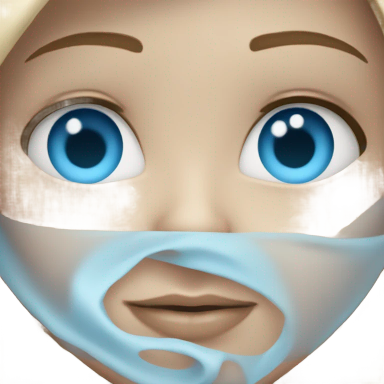 Ice blue eyes emoji
