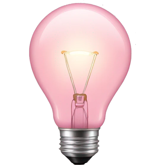 light pink lightbulb emoji