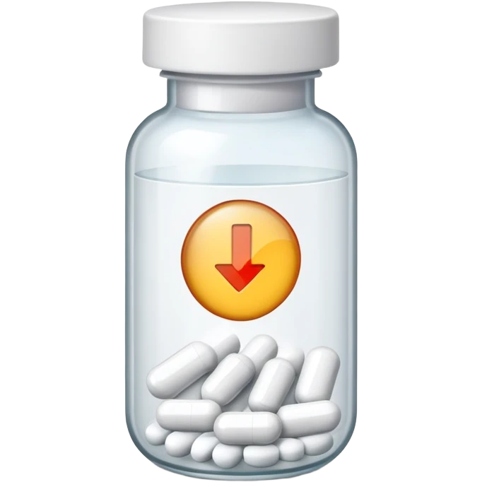 prescription medicine bottle with pill cap emoji