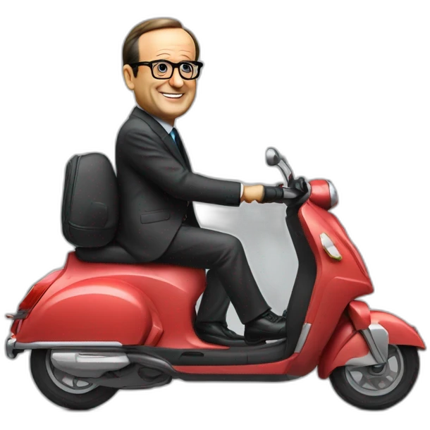 francois hollande sur un scooter emoji