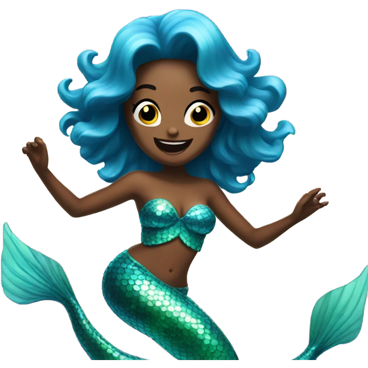 mermaid disco dancing emoji