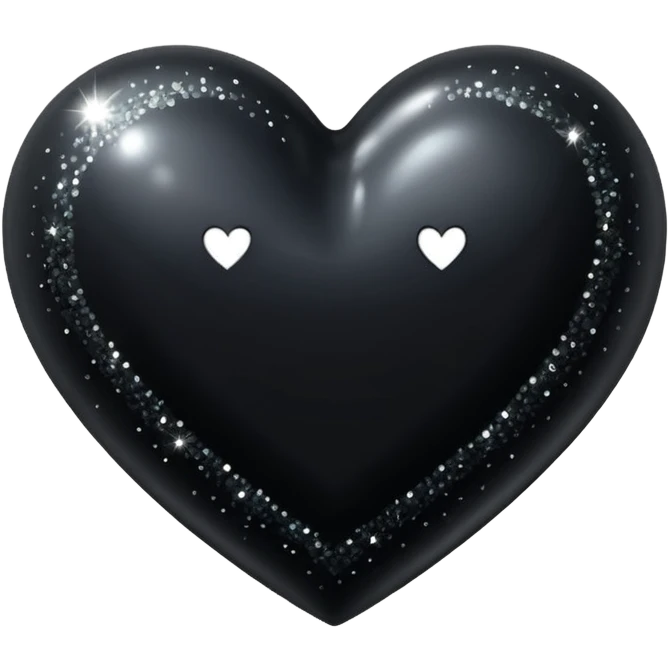 Sparkly black heart  emoji