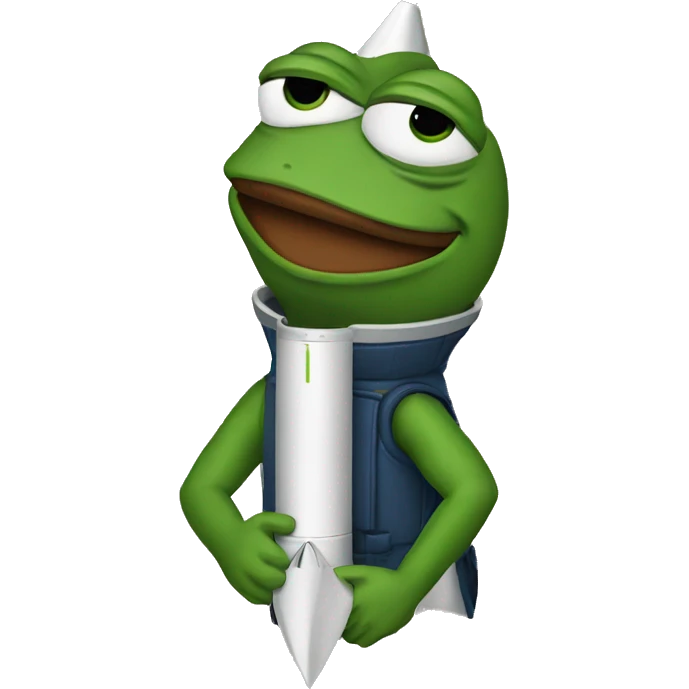 pepe with rocket  emoji