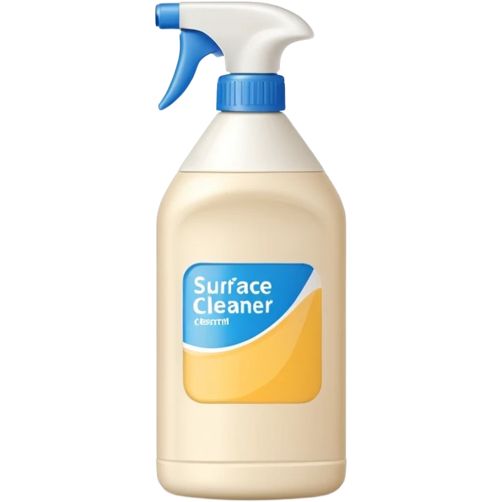 surface cleaner bottle, cream colored, white cap, without spray emoji
