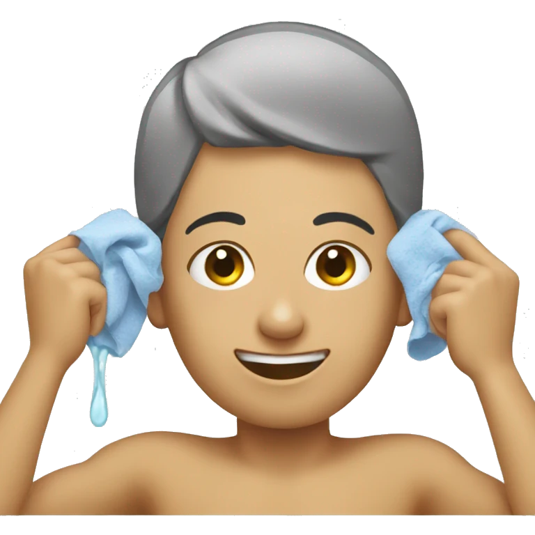 washing a ears emoji