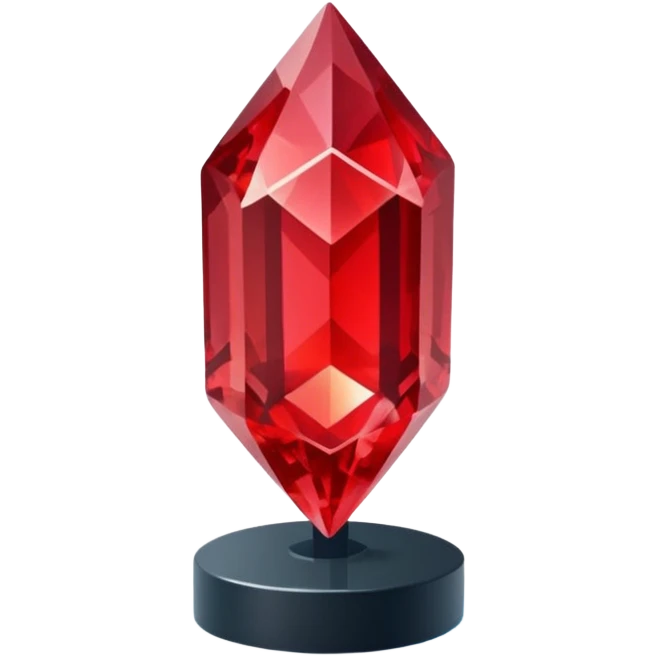 Magic red mineral crystal On the stand emoji