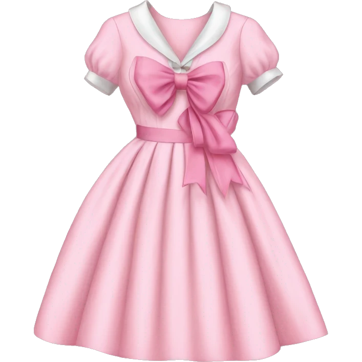 Pink bow Vintage dress  emoji