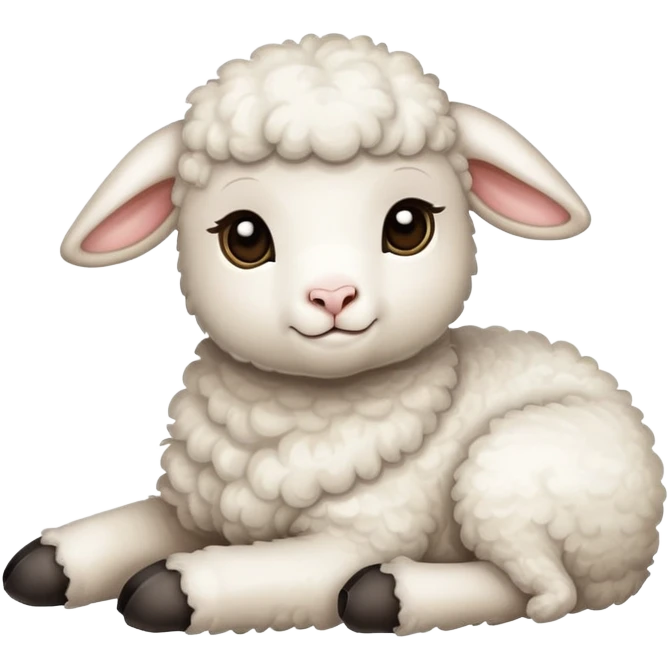 Little lamb lazy  emoji