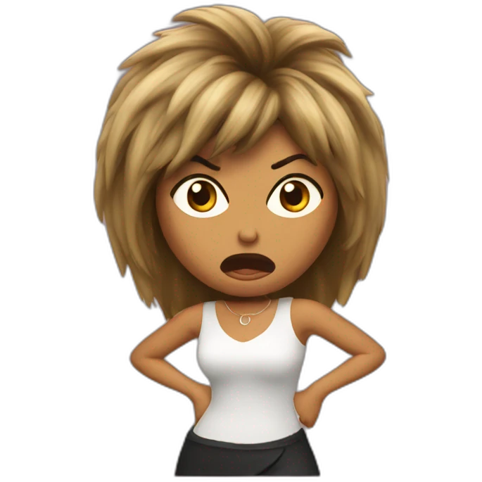 angry tina turner emoji