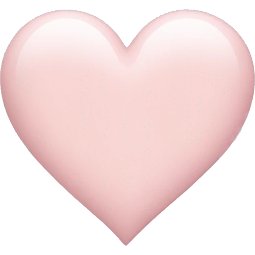 Pale pink heart emoji