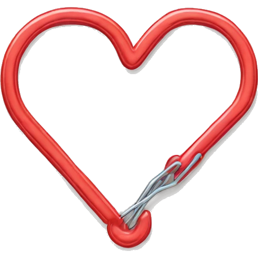 paper clip heart  emoji