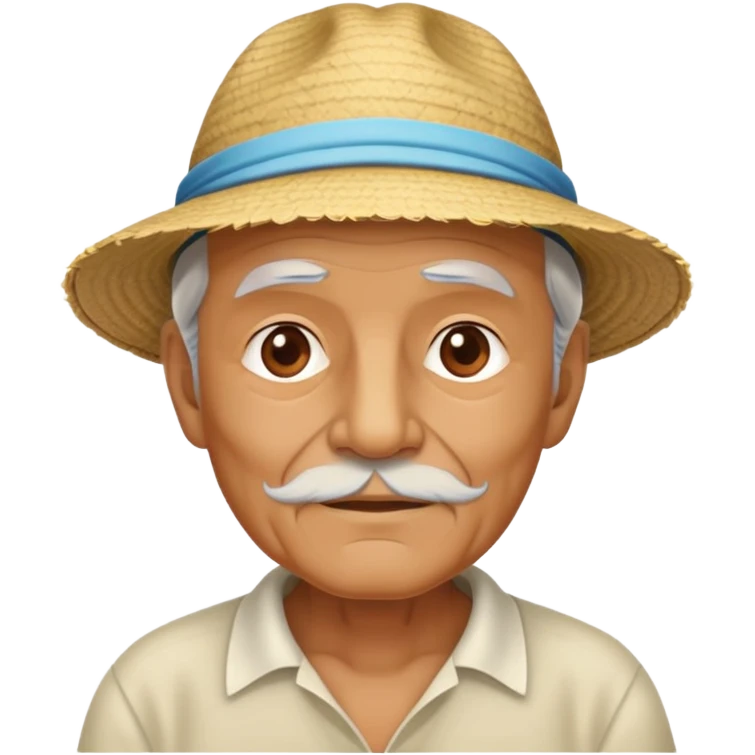 old man with beach hat emoji