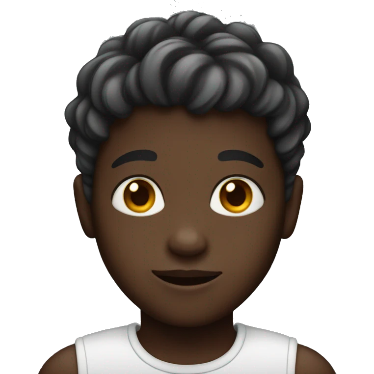 kid with dark skin emoji