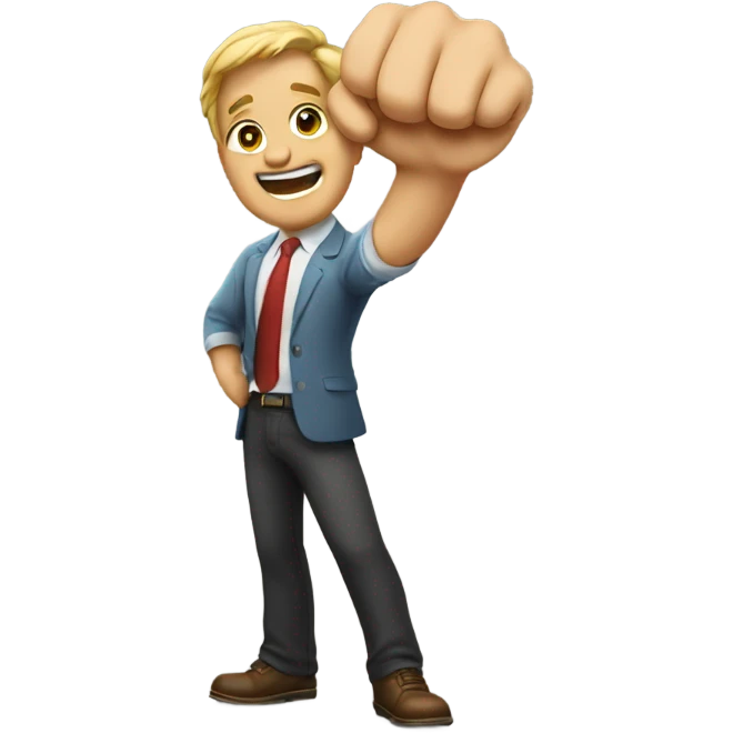 guy saying yes with fist emoji